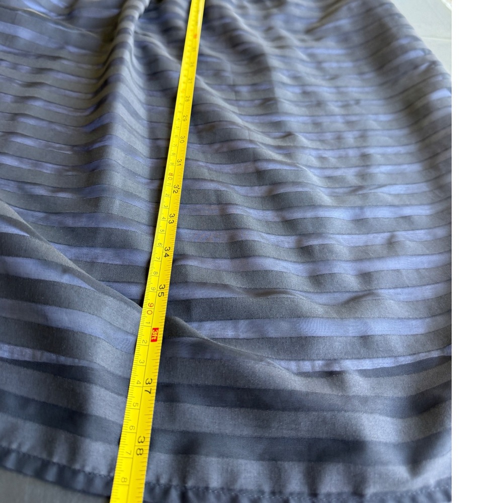 Robbie Bee Black Striped Sleeveless Sheath Dress Lattice Neckline Size 12 - Picture 5 of 8